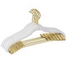Simplify 6pk Velvet Suit Hanger with Shiny Gold Clips White - 4 of 4