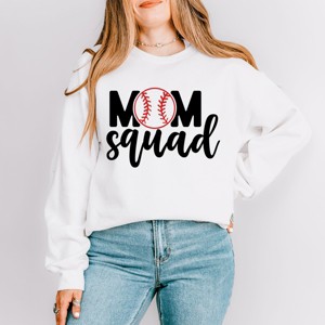 Simply Sage Market Women's Graphic Sweatshirt Mom Squad Baseball - 1 of 4