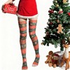 BABYYER Women's Christmas Thigh High Socks, Silk Long Over the Knee High Stockings, Breathable and Soft for Xmas New Year Holiday Decorations - 2 of 4