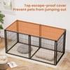Munora 63" Dog Kennel with Top, Indoor Pet Cage for Small/Medium Dogs (Black) - 3 of 4