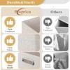 Aoibox Linen Fabric Closet Shelf Storage Bins Beige Foldable Organizers Box with Metal Handles 4 Pack 15x10.5x8.25 Inch - 2 of 4