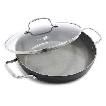GreenPan Chatham 11" Hard Anodized Healthy Ceramic Nonstick Everyday Frying Pan with 2 Handles and Lid