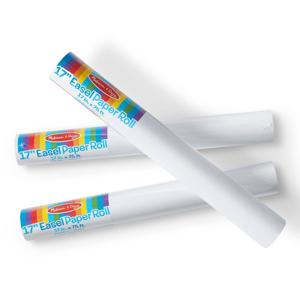 Melissa & Doug Deluxe Easel Paper Roll Replacement (17'' x 75'') 3pk