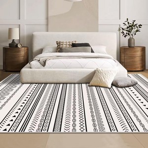 MaseiKar Washable Area Rug, Soft Faux Cashmere Carpet with Non-Slip Backing for Living Room, Bedroom, Dining Room, Modern Boho Style - 1 of 4