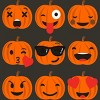 Junior's Design By Humans Halloween Pumpkins Emoji By honeytree T-Shirt - 2 of 3