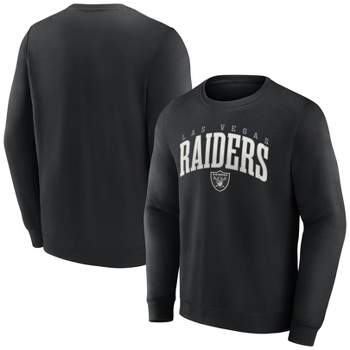 NFL Las Vegas Raiders Men's Varsity Letter Long Sleeve Crew Fleece Sweatshirt