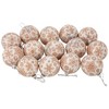 Northlight 14-Piece Brown Snowflake Decoupage Christmas Ball Ornament Set, 2.25" (60mm) - 2 of 3