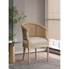 25.5"Accent Chair Rubber Wood Beige Natural - 3 of 4