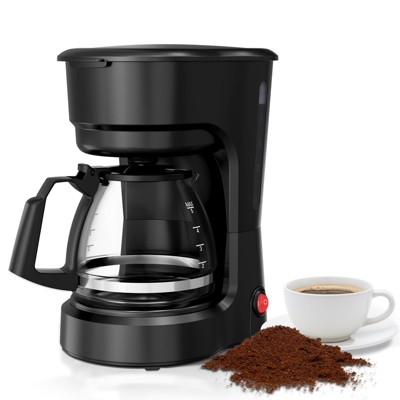Kismile Compact 5-Cup Drip Coffee Maker with Timer, 2-Hour Auto Shut-Off, Keep Warm Function