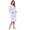 Casual Nights Women's Zip Up Robe Housecoat, Velour Duster Lounger Dress with Pockets - 2 of 4