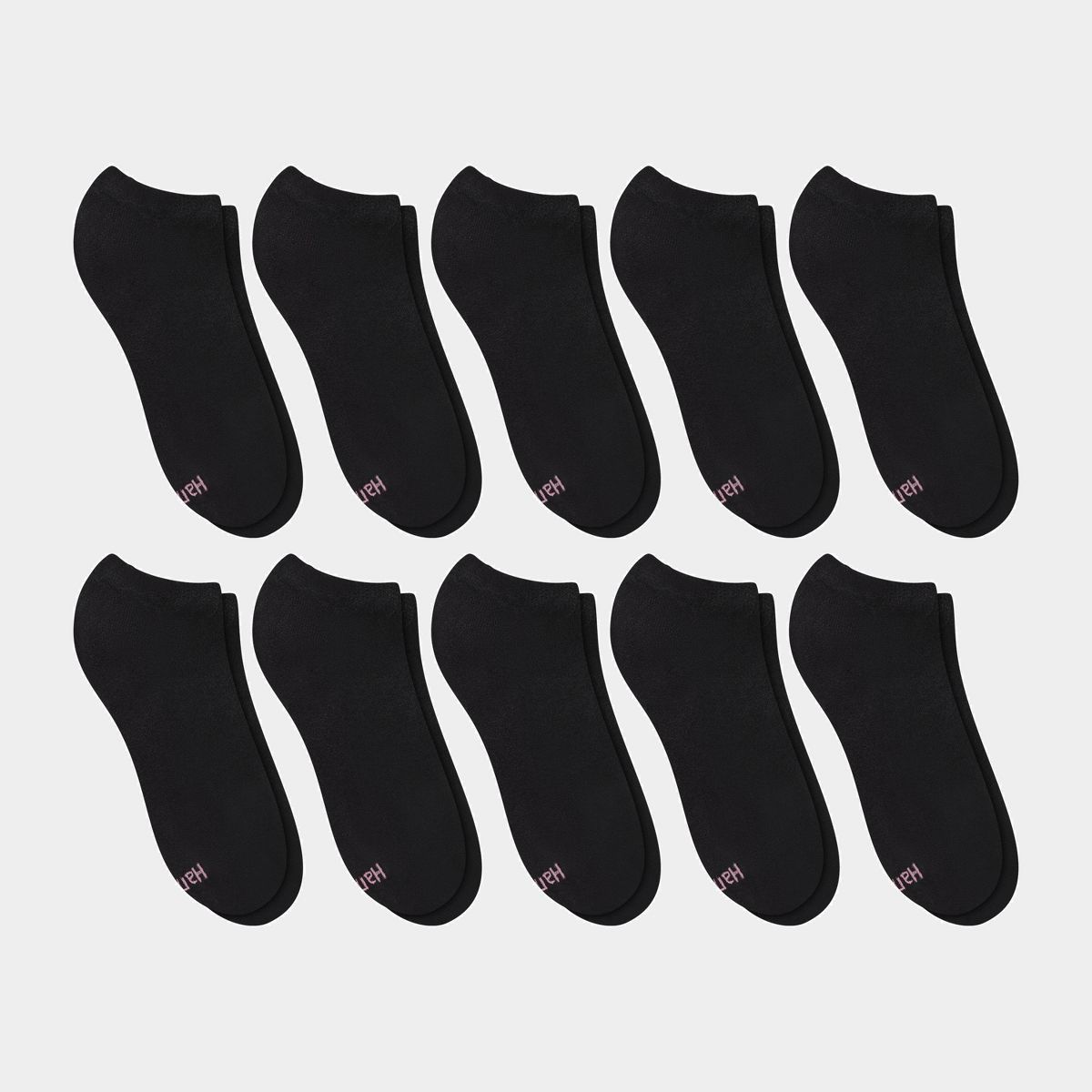 Hanes Women's 10pk Cushioned Low Cut Socks - 5-9 - thumbnail 4