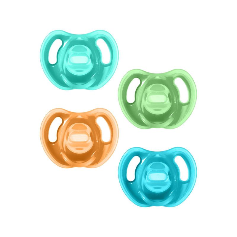 Tommee Tippee Ultra-Light Silicone Baby Pacifier 18-36m - Blue/Green - 4pk, 1 of 10