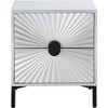 Meridian Furniture,Glitz Antique Silver Side Table - 3 of 4