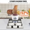 VEVOR Gas Cooktop 12 inch, Max 12250BTU 2 Burners Built-in Stainless Steel Gas Stove Top, LPG/NG Convertible Dual Fuel Natural Gas Hob - 3 of 4