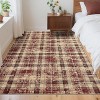 Plaid Rug Area Rug for Bedroom Living Room Modern Classroom Area Rug Neutral Soft Rugs for Nursery Stain Resistant Dining Room Rugs - 2 of 4