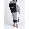 ELOQUII Women's Plus Size Mock Neck Intarsia Sweater - 4 of 4