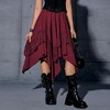 Women's Gothic Punk Mini Skirt with Lace Trim Asymmetrical Hem Midi Skirt for Daily Wear Costume Party - 3 of 4