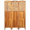 vidaXL 3-Panel Room Divider 47.6 inches x0.8 inches x66.9 inches  Solid Acacia Wood - 2 of 4