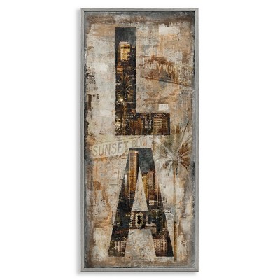 Stupell Industries Los Angeles Montage Collage, 10" x 24"