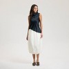 Women's Satin High Neck with Button-Up Shoulder - A New Day™ Black - 3 of 3