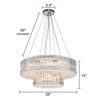 LLHZSY 12 Light Chrome Modern Round Crystal Chandelier for Dining Room 25 31/32“ - 4 of 4
