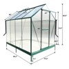 Greenhouse for Outdoors, Heavy Duty Polycarbonate Greenhouse with Rain Gutter and Roof Vent, Aluminum Hot House, Large Walk-in Greenhouse for Outside - 3 of 4