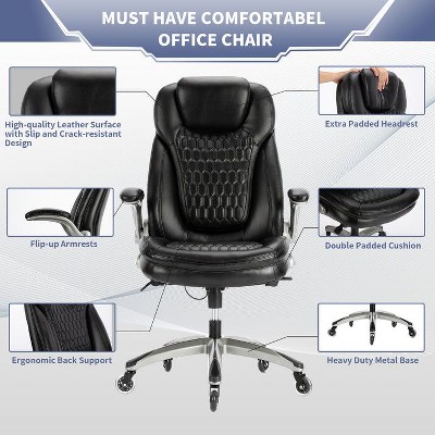 Black High Back Leather Executive Swivel Office Chair