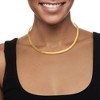 Ross-Simons Italian 6mm Reversible Omega Necklace in Sterling Silver and 18kt Gold Over Sterling - 2 of 4