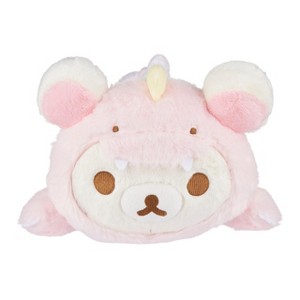 Korilakkuma San-X Original Plays with Dino Laydown Series Plush - Soft Pink - 1 of 4