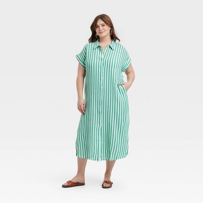 Women's Gauze Button-Front Maxi Shirtdress - Universal Thread™
