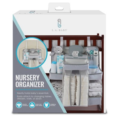 LA Baby Diaper Caddy and Nursery Organizer for Baby's Essentials - White