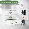 Munora - 3-Drawer Lateral File Cabinet with Lock - Wide Storage for Letter/Legal/A4 Files - White - 4 of 4