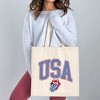 City Creek Prints USA Patriotic Lips Canvas Tote Bag - 15x16 - Natural - 2 of 2