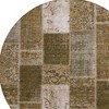 Brown And Ivory Patchwork Washable Indoor Outdoor Area Rug - 4 of 4