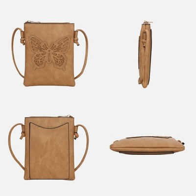 MKF Collection Crossbody Bag Woven Texture Design, Skyli | MKF Collection by Mia K - Brown — фото 4