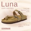 CUSHIONAIRE Luna Cork Footbed Women's Sandals-Comfortable Slip-On Slides with Adjustable Straps & Memory Foam|Beach Essential Summer Sandals for Women - 2 of 4