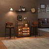 Acekool Rustic Wine Cabinet - LED Lighting & Adjustable Storage - 2 of 4