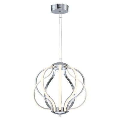 C Cattleya 10-Light 18.5inch Chrome 3000K LED Chandelier Pendant Light
