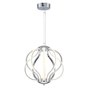 C Cattleya 10-Light 18.5inch Chrome 3000K LED Chandelier Pendant Light - 1 of 4