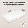 KeaBabies Mini Crib Sheets for Baby Girls, Boys, 2-Pack Soothe Pack and Play Sheets Fitted, Organic Pack N Play Mattress Sheet - 3 of 4