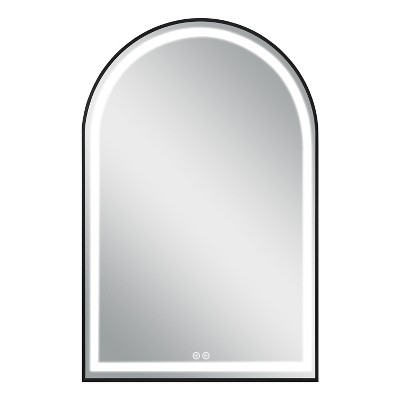 Arched Frame LED Dimmable Anti-Fog Bathroom Vanity Mirror