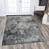 Rizzy Home Alora Decor Swagger Central Medallion Floral Rectangle Rug Gray - 2 of 4