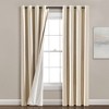 Lush Decor Insulated Grommet 100% Blackout Faux Silk Window Curtain Panel - 2 of 4