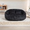 NicBex 59 Inch Loveseat,Modern Chenille Fabric Loveseat Sofa with 2 Back Pillows,Bean Bag Chair Couch for Living Room - 4 of 4