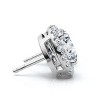 Pompeii3 2.25Ct Halo Round Diamond Studs 14k Gold Lab Created Women's Earrings - 2 of 4