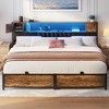 Aheaplus Bed Frame with LED Light and Charging Station - 3 of 4