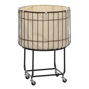 25.75''x19.25''  Contemporary Metal Storage Cart Off White - Olivia & May - 1 of 4
