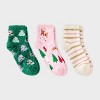 Women's Christmas 3pk Cozy Crew Socks - 4-10 - 2 of 4