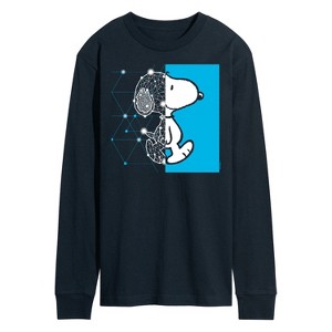 Men's - Peanuts - Snoopy Wire Frame Long Sleeve Graphic T-Shirt - 1 of 4