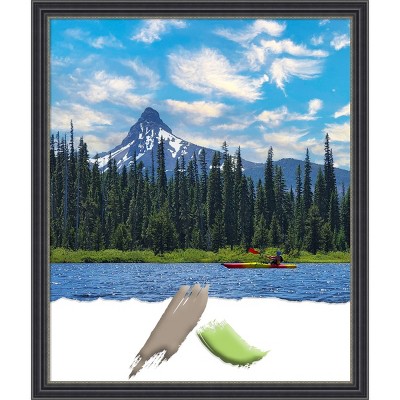 20"x24" Opening Size Stylish Wood Picture Frame Art Black - Amanti Art: Modern Rectangle, Wall Mount, Acrylic Glazing